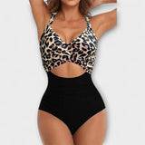 Enikő™  - Keresztpántos egyrészes fürdőruha kivágással