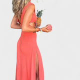 Napfény™  - Tie-dye maxi ruha kivágásokkal