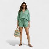 Orsolya™ - Len ing és short szett