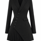 Klára™ - Blézer stílusú mini ruha pliszírozott szegéllyel