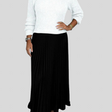 Krisztina™ - Kötött ruha pliszírozott szoknyával