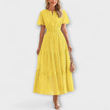 Margit™ - Csipkés ruha fodros szoknyával