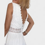 Csilla™  - Csipkés betétes alkalmi ruha