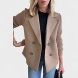 Orsolya™ - Dupla gombos blézer kötött ujjakkal