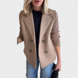 Orsolya™ - Dupla gombos blézer kötött ujjakkal