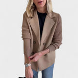 Orsolya™ - Dupla gombos blézer kötött ujjakkal