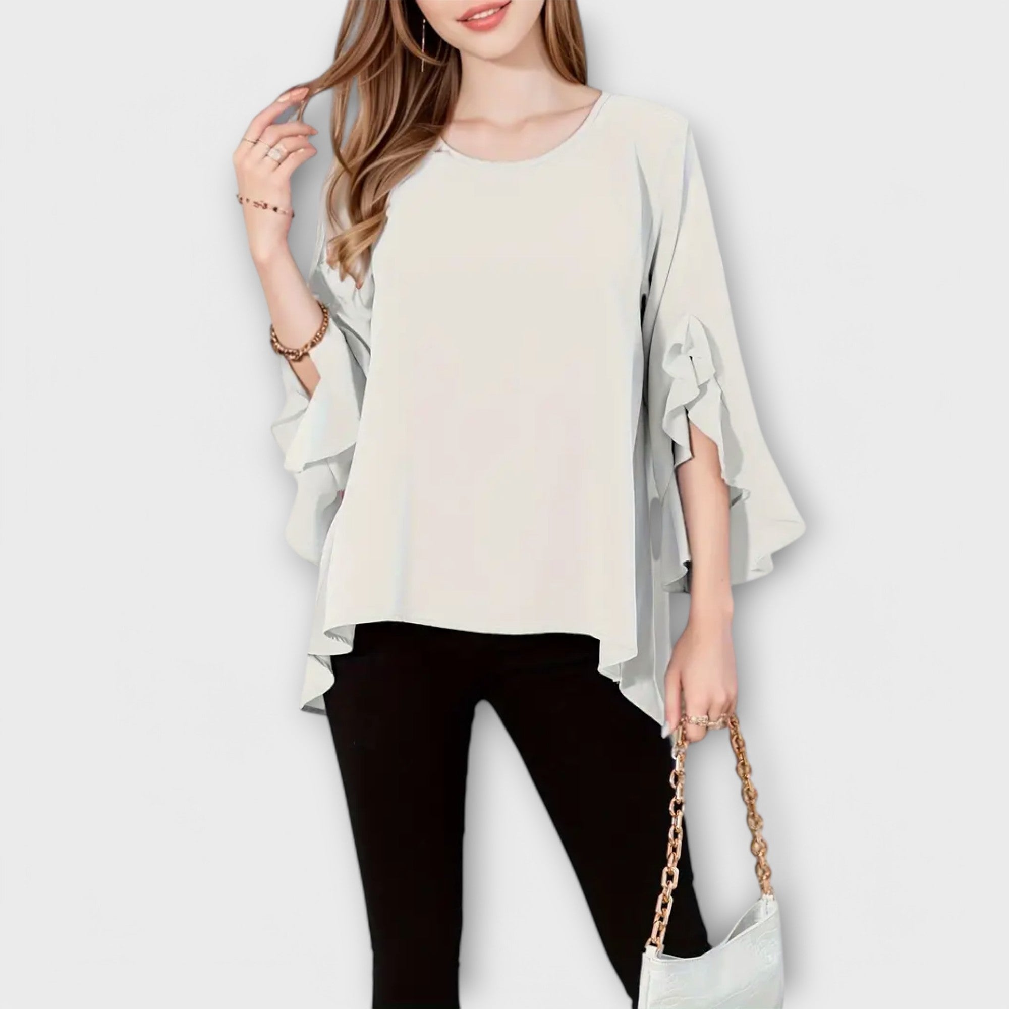 Tercsi™ - Folyékony blúz hasított ujjakkal