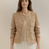 Klaudia™ - Tweed blézer dekoratív gombokkal