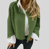 Kinga™ - Rövid cape blézer ékszer gombokkal