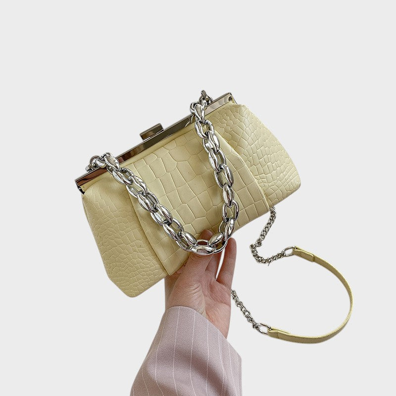 Lánc™ - Krokodilmintás frame clutch láncpánttal