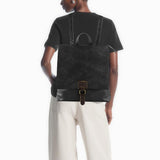 Magdolna™ - Vintage bőr hátizsák csatos abával