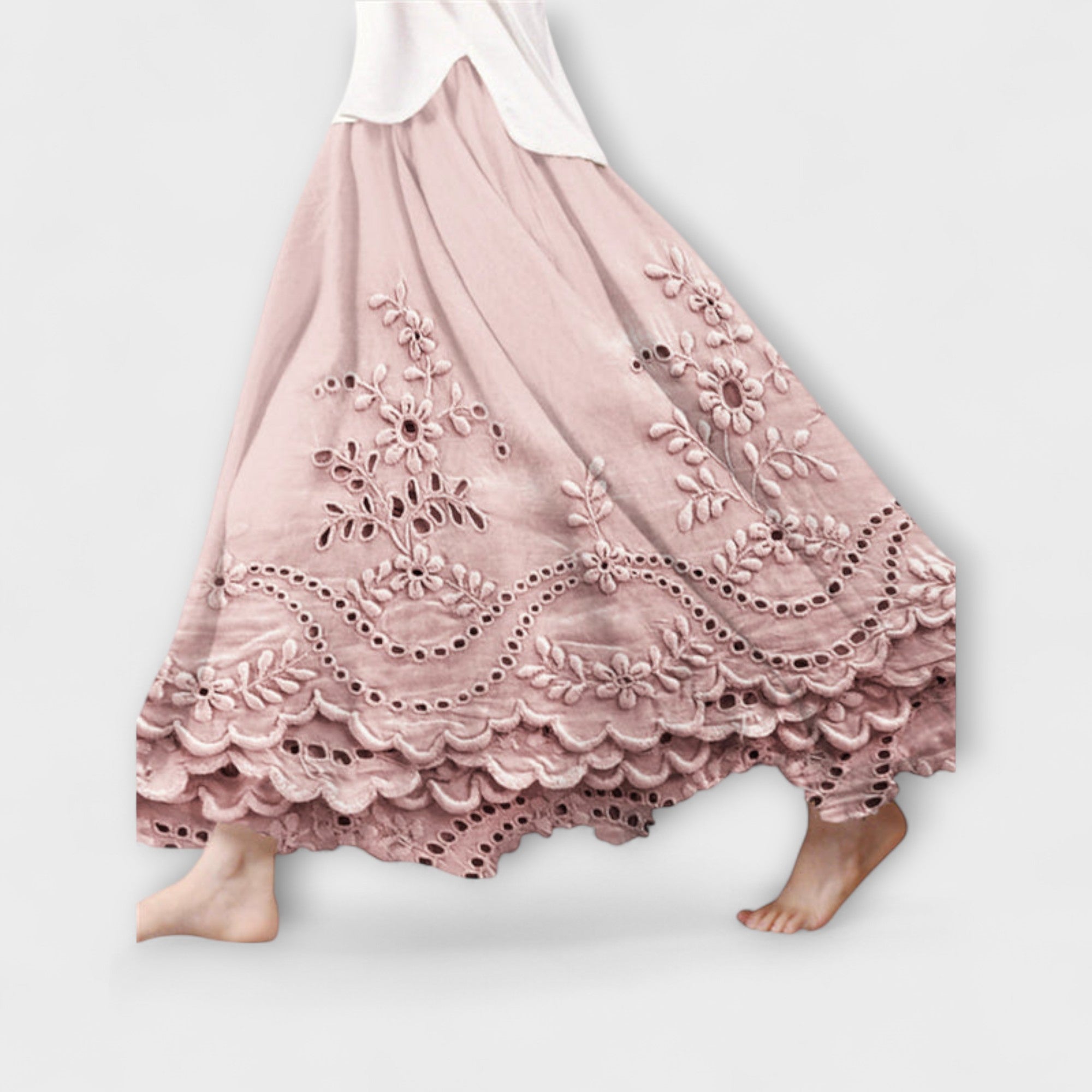 Virág™ - Hímzett maxi szoknya