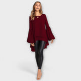 Tercsi™ - Folyékony blúz hasított ujjakkal