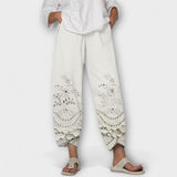 Flóra™ - Hímzett nadrág áttört csipkeszegéllyel