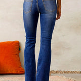 Borbála™ - Magas derekú bootcut farmer