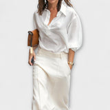 Ivett™ - Maxi szoknya rakott részlettel