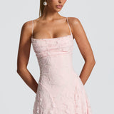 Pannika™ - Virágos applikációs maxi ruha