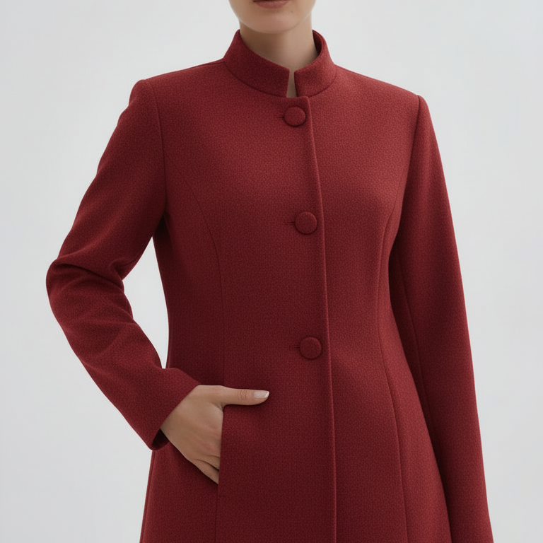 Katalin™ - Hosszított álló gallér kabát