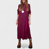 Magda™ - Magas nyakú kötött maxi ruha