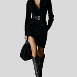 Tamara™ - Terepmintás ing ruha övvel