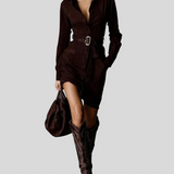 Tamara™ - Terepmintás ing ruha övvel