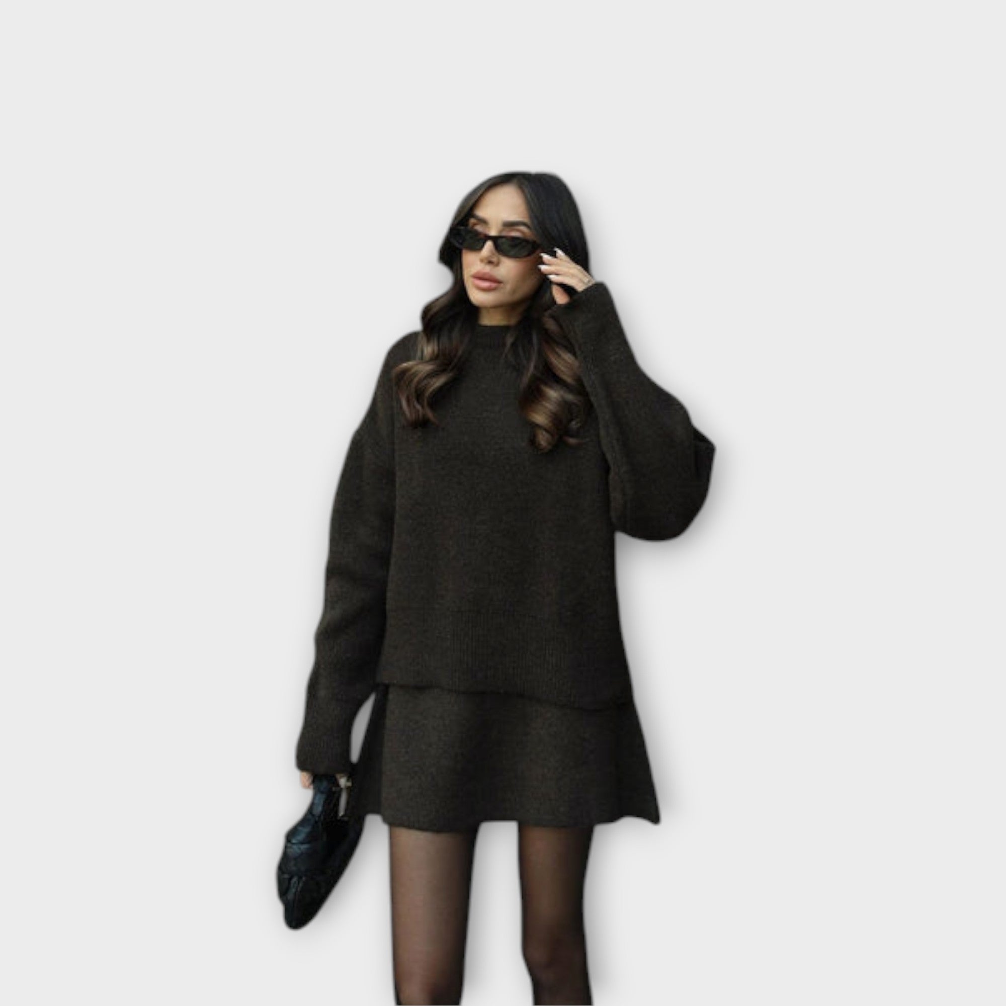 Czilla™ - Oversize pulóver és mini szoknya szett