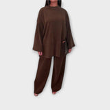 Orsolya™ - Oversize pulóver és wide leg nadrág szett