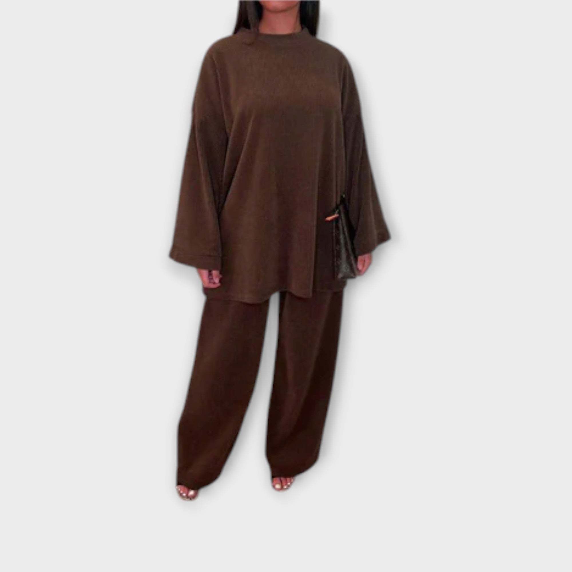 Orsolya™ - Oversize pulóver és wide leg nadrág szett