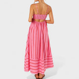 Cecília™ - Csíkos textúrás ruha