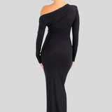 Kincsőke™ - Csillogó aszimmetrikus vállú ruha