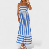 Cecília™ - Csíkos textúrás ruha