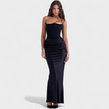 Stella™ - Szatén bandeau ruha sellő fazonnal