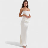 Stella™ - Szatén bandeau ruha sellő fazonnal