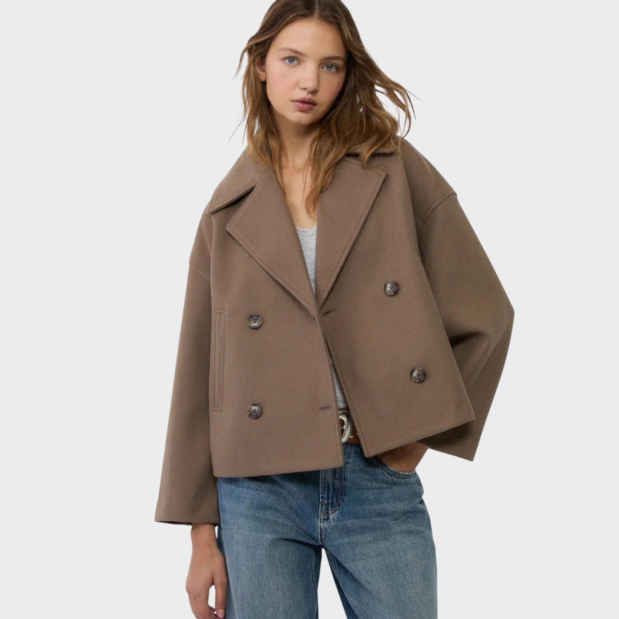 Klára™ - Crop dupla gombos kabát