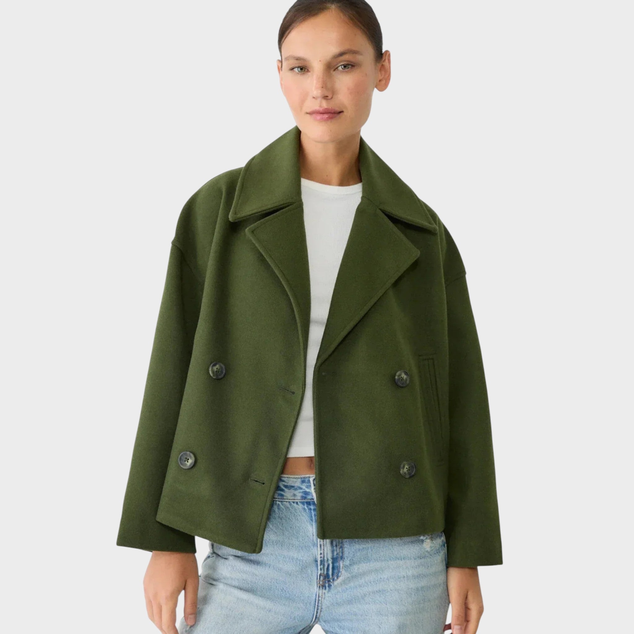 Klára™ - Crop dupla gombos kabát