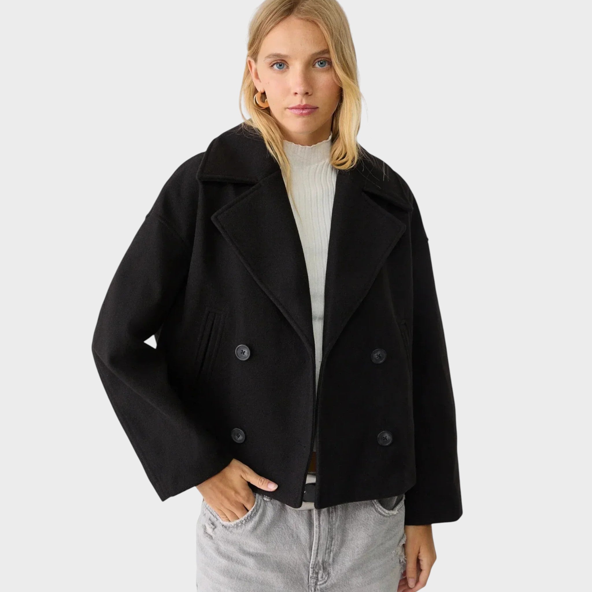 Klára™ - Crop dupla gombos kabát