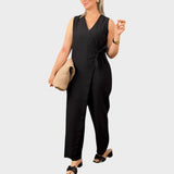 Emese™ - Átlapolt öves jumpsuit