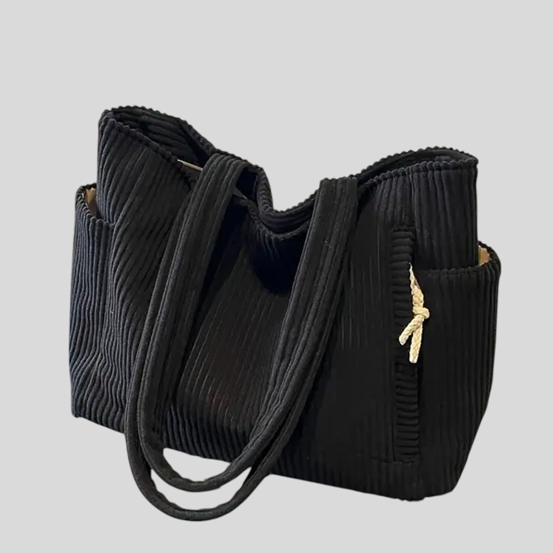 Boglárka™ - Bordázott bársony tote táska