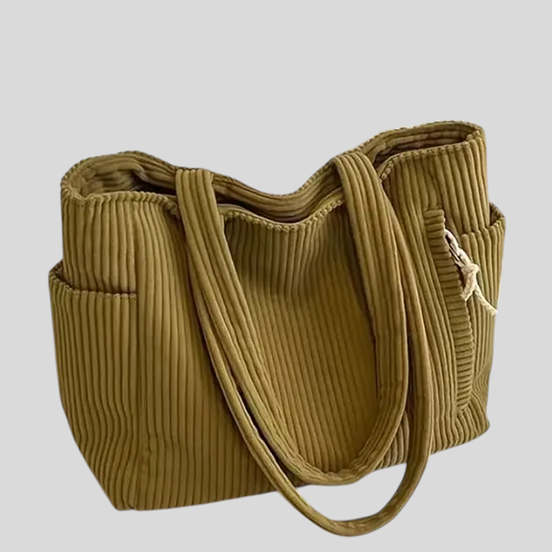 Boglárka™ - Bordázott bársony tote táska