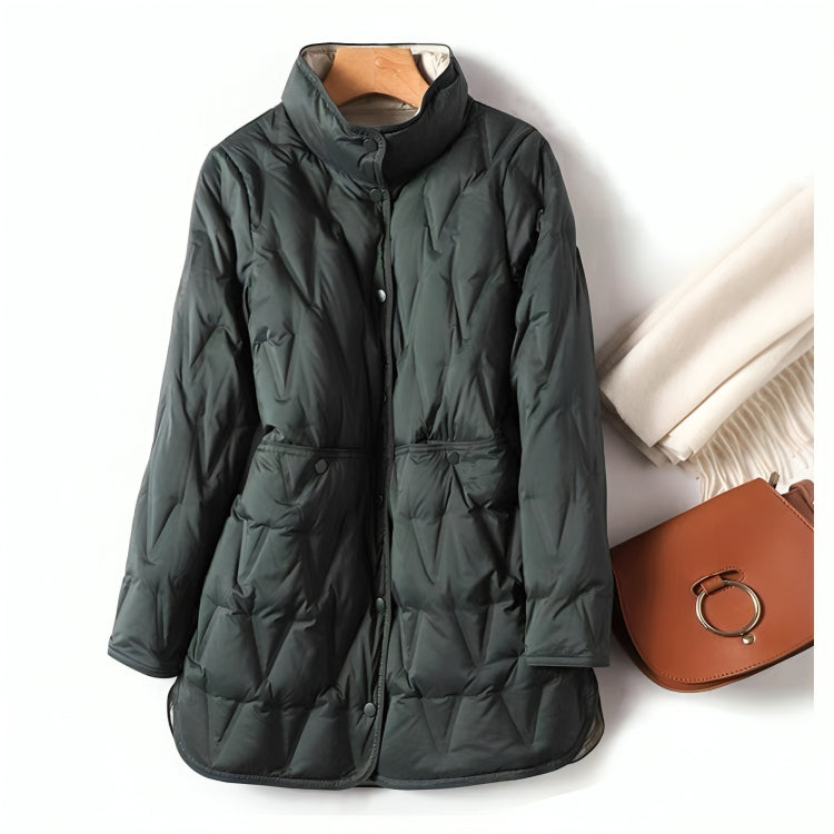 Erzsébet™ - Hosszított steppelt kabát