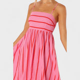 Cecília™ - Csíkos textúrás ruha