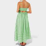 Cecília™ - Csíkos textúrás ruha