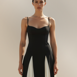 Kontraszta™  – Color block maxi gála ruha