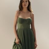 Zöldike™ - Elegáns ráncos ruha