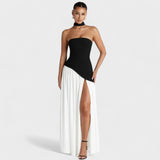 Aranka™ - Aszimmetrikus alkalmi ruha hasítékkal