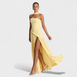 Aranka™ - Aszimmetrikus alkalmi ruha hasítékkal